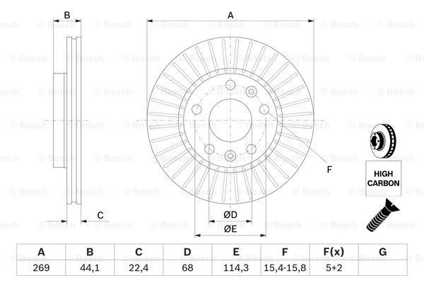 Тормозной диск FEBI BILSTEIN арт. 0986479779