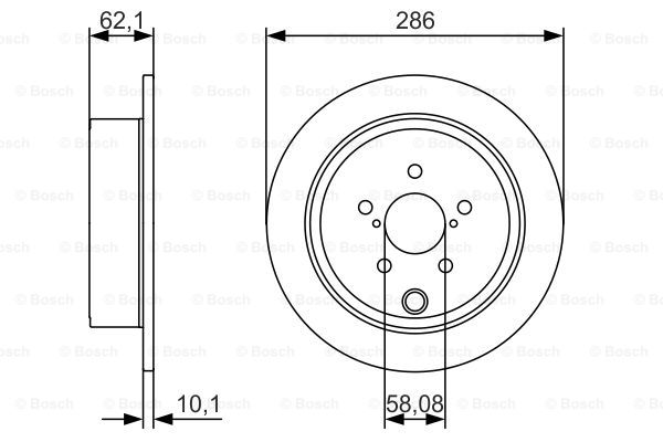 Диск гальмівний (задній) Subaru Forester 08-/Impreza 08-/Outback 08- (286x10) REMSA арт. 0 986 479 A10