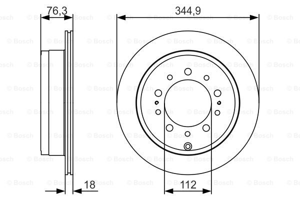 Тормозной диск TEXTAR арт. 0 986 479 R32