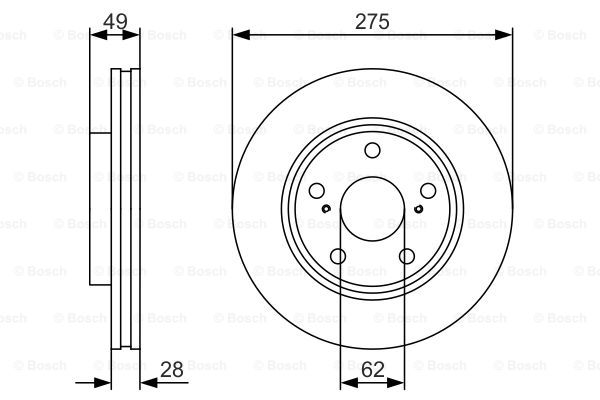 Тормозной диск BLUE PRINT арт. 0 986 479 R58