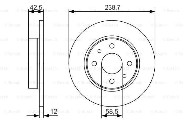 Тормозной диск FENOX арт. 0986479R61