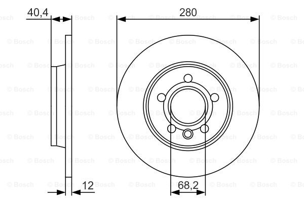 Диск гальмівний (задній) VW T4 91-03 (279.9x12) REMSA арт. 0 986 479 R91