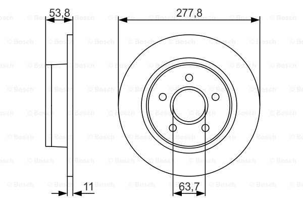 Тормозной диск задний TOPRAN арт. 0 986 479 S51