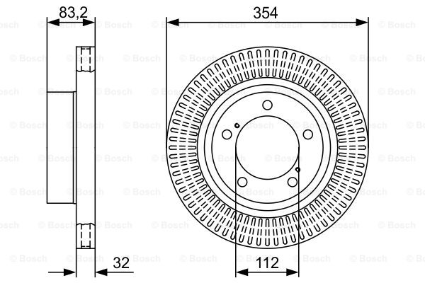 Диск гальмівний (передній) Toyota Sequoia/Tundra/Land Cruiser 07-- (354x32) BLUE PRINT арт. 0 986 479 V50