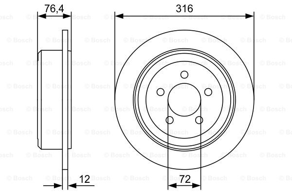 Тормозной диск ROADHOUSE арт. 0 986 479 W22