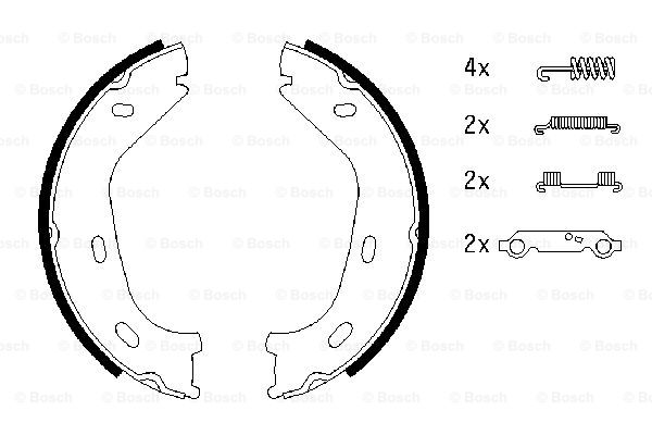 Тормозные колодки барабанные QUICK BRAKE арт. 0986487542