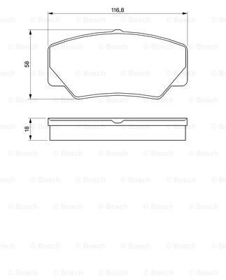 Комплект гальмівних колодок передн , FORD TRANSIT 1.6/2.0/2.5D 09.85-09.92  арт. 0986491410