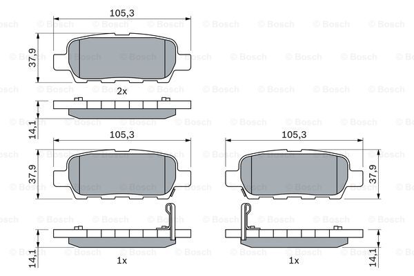 Тормозные колодки задние дисковые QUICK BRAKE арт. 0986494090