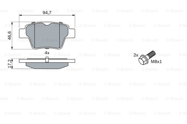 Тормозные колодки дисковые BREMBO арт. 0986494099