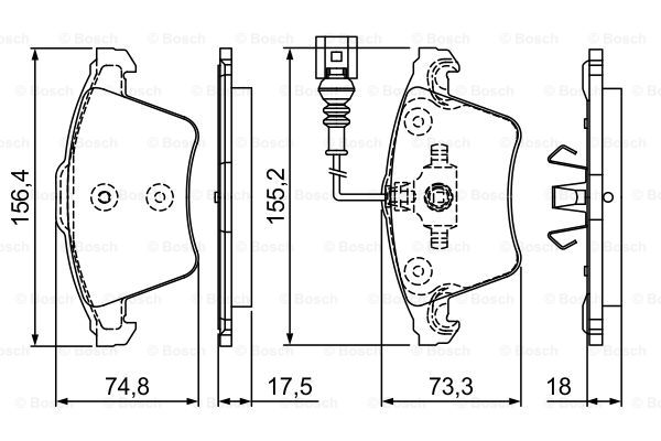 Тормозные колодки передние дисковые BREMBO арт. 0986494203