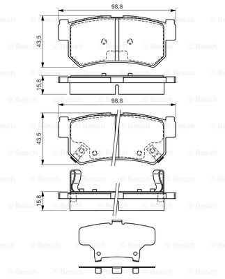 Тормозные колодки дисковые KAVO PARTS арт. 0 986 494 237