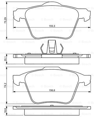 Тормозные колодки дисковые BREMBO арт. 0 986 494 245