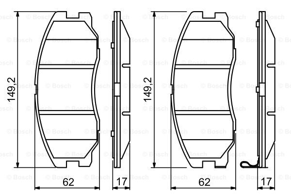 Тормозные колодки передние дисковые BLUE PRINT арт. 0986494250