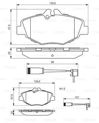 Гальмівні колодки, дискові BOSCH 0 986 494 285