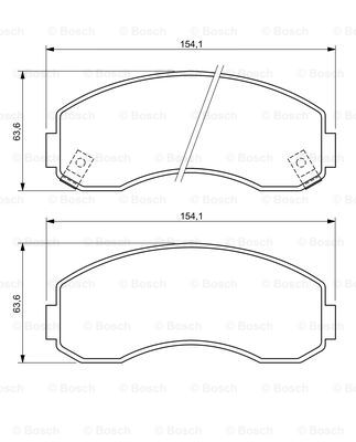 Колодки гальмівні (передні) Kia K2500 2.5D 03-/K2700 2.7D 99- ABE арт. 0986494314