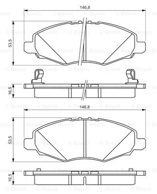 Тормозные колодки дисковые BREMBO арт. 0 986 494 326