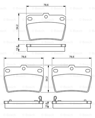 Колодки гальмівні (задні) Toyota Rav4 II 00-05 REMSA арт. 0986494350