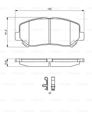 Тормозные колодки дисковые BLUE PRINT арт. 0986494675