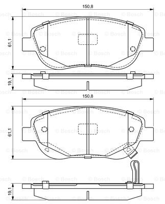 Тормозные колодки дисковые BLUE PRINT арт. 0 986 494 682