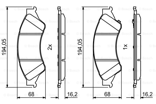 Тормозные колодки дисковые BLUE PRINT арт. 0 986 494 791