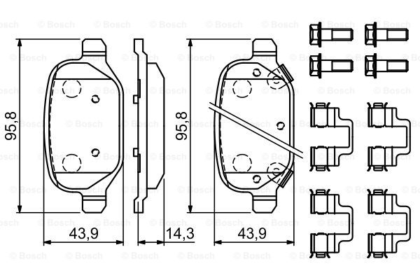 Тормозные колодки дисковые BREMBO арт. 0 986 494 935