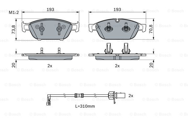 Тормозные колодки дисковые FEBI BILSTEIN арт. 0986494986