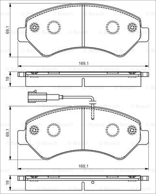 Гальмівні колодки дискові BOSCH 0 986 495 095