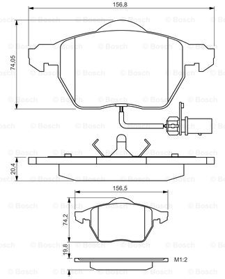 Тормозные колодки передние дисковые BREMBO арт. 0986495241