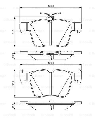 Колодки гальмівні (задні) VW Passat B8 14/Tiguan 16-/Seat Tarraco 18- TRW арт. 0986495346