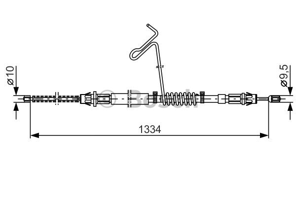 Трос стояночного тормоза BOSCH BO 1987477177