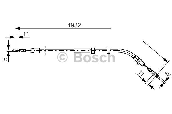 Трос зупиночних гальм BOSCH 1 987 477 904