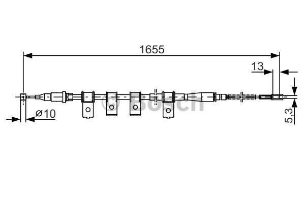 Трос стояночного тормоза LINEX арт. 1987477920