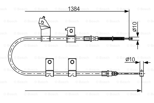 Трос ручника LINEX арт. 1987482082