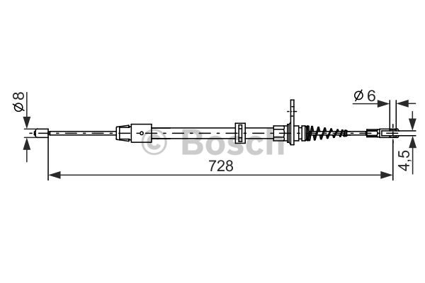 Трос стояночного тормоза FEBI BILSTEIN арт. 1 987 482 301