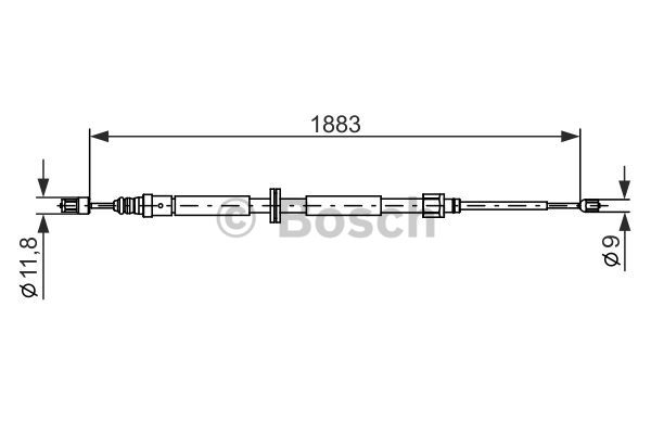 Трос стояночного тормоза ASAM арт. 1987482302