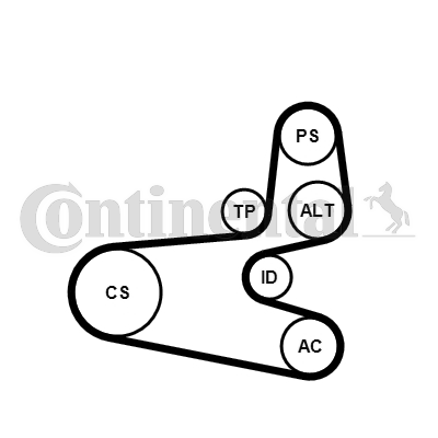 Комплект (ремінь+ролики) SKF арт. 6PK1560K1
