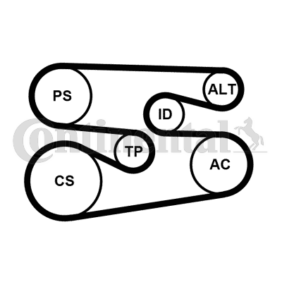Комплект поликлинового ремня (ремень+ролики) GATES арт. 6PK1698K1