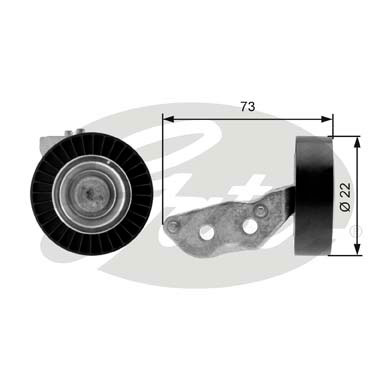 Ролик генератора Audi A3/Q3/VW Jetta 2,5 05- (паразитный) (73х22) SNR арт. T36105