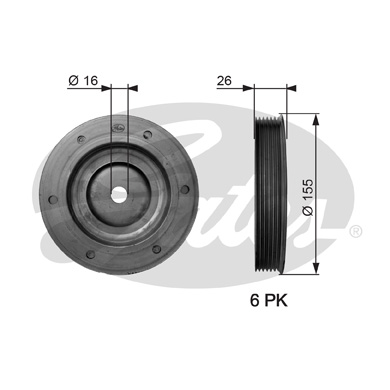 Шків ременя SKF арт. TVD1020