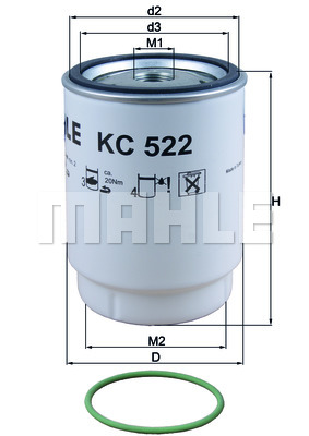 Паливний фільтр HENGST FILTER арт. KC522D