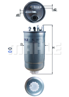 Топливный фильтр BSG арт. KL 147D