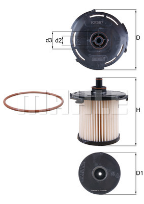 Фільтр паливний Ford Transit 2.2TDCi 11- DENCKERMANN арт. KX 387D