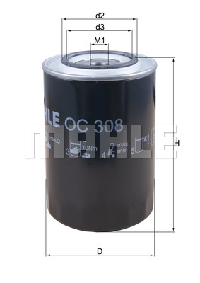Фільтр масляний BOSCH арт. OC308