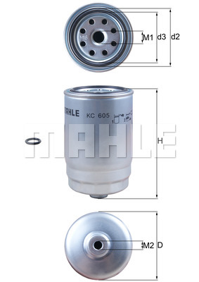 Топливный фильтр MANN-FILTER арт. KC605D