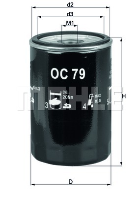 Масляный фильтр PURFLUX арт. OC79
