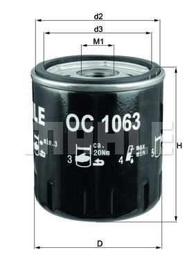 Масляный фильтр UFI арт. OC 1063