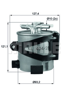 Фильтр топливный Renault Megane II 1.5/2.0dci 05- RENAULT арт. KLH44/25