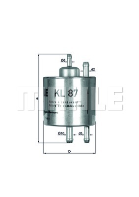 Топливный фильтр MANN-FILTER арт. KL87