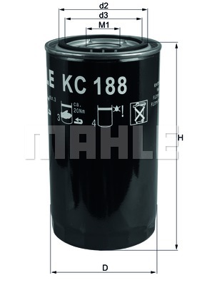 Фильтр топливный Daf 45/55/CF65 01-/Iveco 60-190/225/230/260/320 00-/Камаз 4308 03-/5308 11- UFI арт. KC188