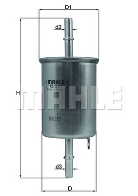 Фільтр паливний Daewoo Lanos/Nubira 1.4-1.6 97-/Matiz 0.8/1.0 98- FEBI BILSTEIN арт. KL 573